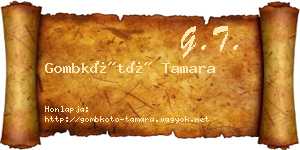 Gombkötő Tamara névjegykártya