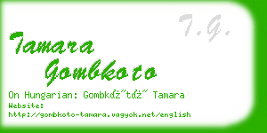 tamara gombkoto business card